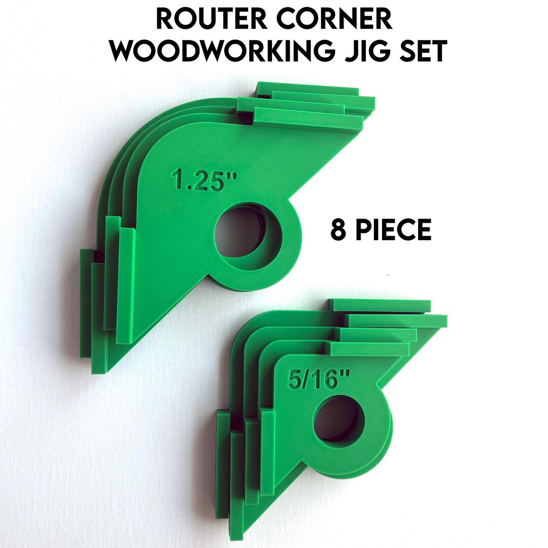 8 Piece Router Corner Radius Woodworking Jig Set - Etsy