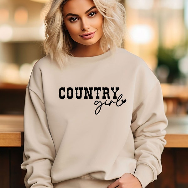 Country Girl Sweatshirt, Country Living Sweater, Country Music Lover Shirt, Western Girl T-Shirt, Country Girl Sweater, Town Girl Tee