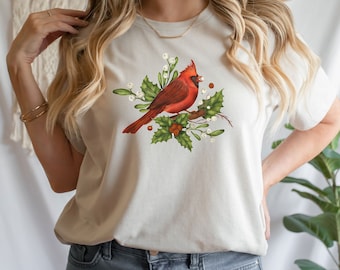 Cardinal Bird Shirt, Bird Lover T-Shirt, Birdwatcher Sweatshirt, Bird Mom Sweater, Cute Cardinal Hoodie, Nature Shirt, Animal Lover Tee