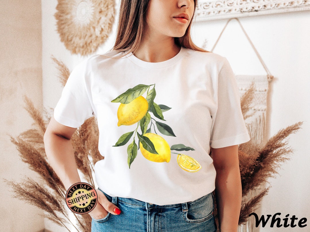 Lemon Shirt, Fresh Fruit Lemon Shirt, Summer Sweater, Cottagecore Shirt ...