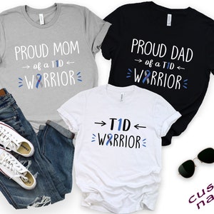 Proud Mom Of A  T1D Warrior  Diabetes Shirt, Type 1 Diabetes Warrior T-Shirt, Diabetes Awareness Sweatshirt, Type One Diabetes Support Tee