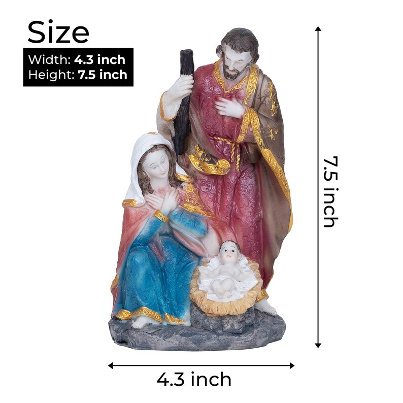Jesus Statue, Holy Family Figurine, Statue of Jesus, Joseph, and Mary