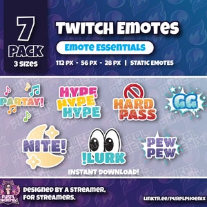 Twitch Emote Pack - &quot;Emote Essentials&quot;