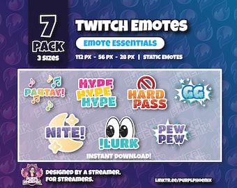 Twitch Emote Pack - "Emote Essentials"