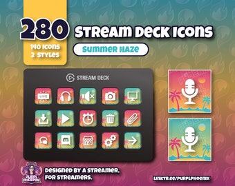 280 Stream Deck Icons - Summer Haze