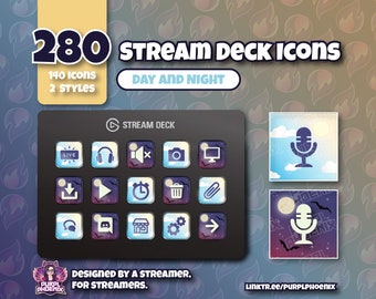 280 Stream Deck Icons - Day and Night