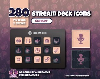 280 Stream Deck Icons - Sunset