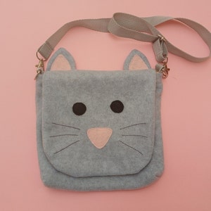 Cat bag, animal bag, sewing pattern and tutorial PDF