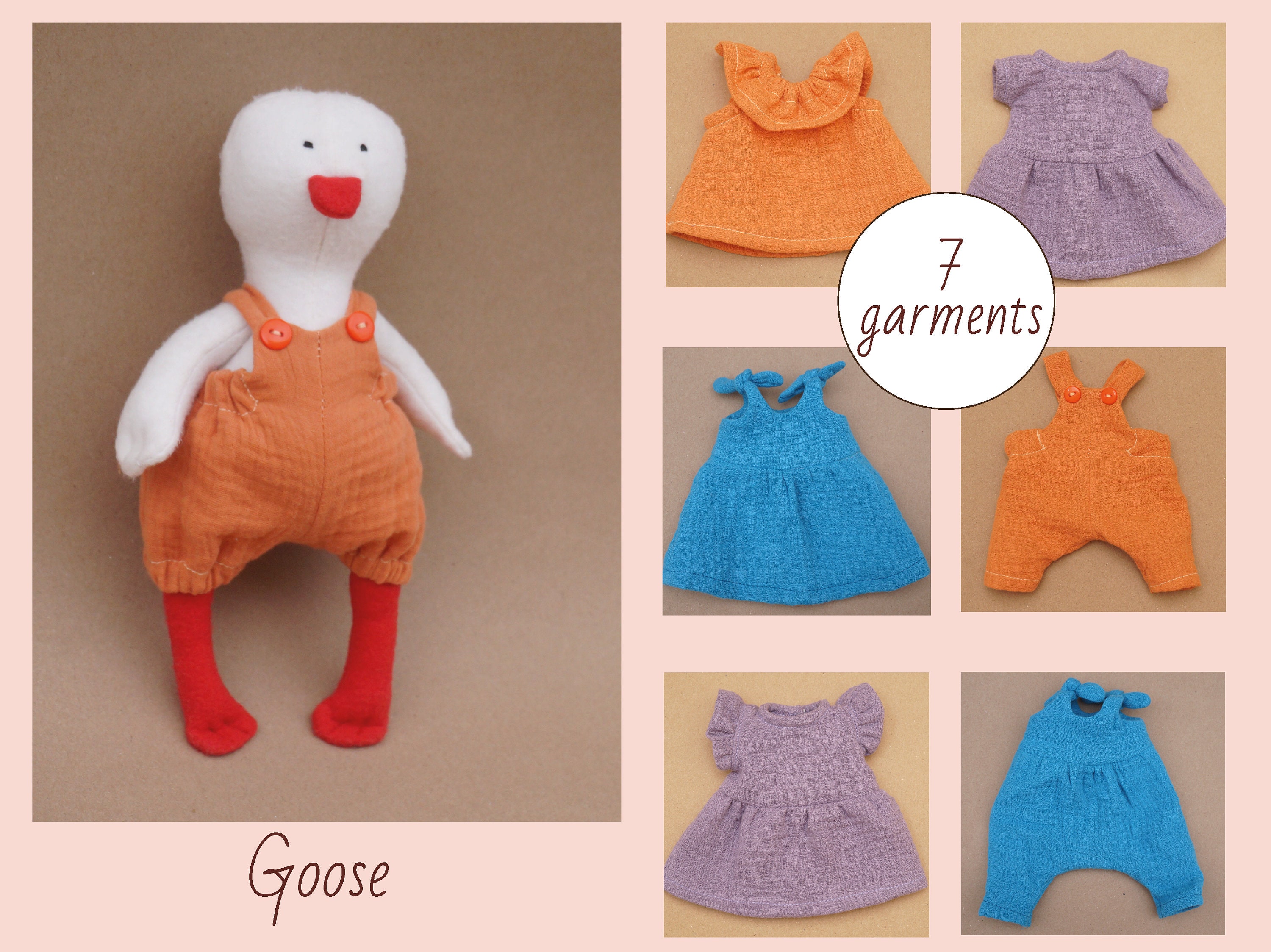 Goose With Clothes Sewing Pattern PDF Etsy Goose With Clothes Sewing Pattern PDF Etsy