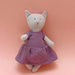 Cat with dress pattern and sewing tutorial