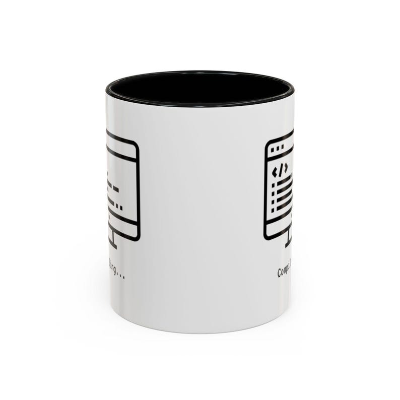 Programmer Coffee Mug, Coding Mug, Compiling Mug, Developer Gift, Tech Coffee Cup, Coder Desk Mug image 2