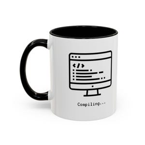 Programmer Coffee Mug, Coding Mug, Compiling Mug, Developer Gift, Tech Coffee Cup, Coder Desk Mug image 3