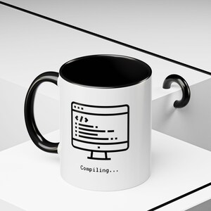 Programmer Coffee Mug, Coding Mug, Compiling Mug, Developer Gift, Tech Coffee Cup, Coder Desk Mug image 6