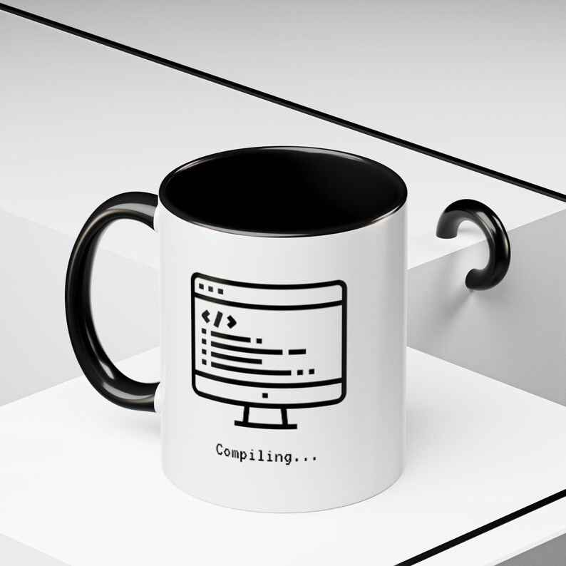 Programmer Coffee Mug, Coding Mug, Compiling Mug, Developer Gift, Tech Coffee Cup, Coder Desk Mug image 6