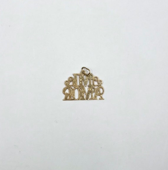 14k Gold Charm Vintage, Vintage Gold Heart Charm,… - image 2