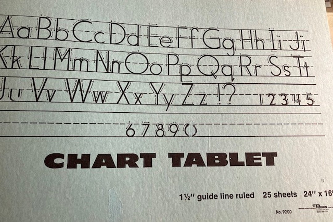 Table Handwriting Vintage Handwriting Chart Tablets by St Regis Paper Company - Etsy