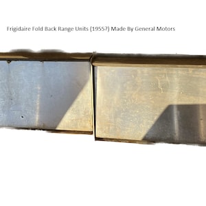 Very Rare: Vintage MCM (1955?) Frigidaire Fold-Back Cooking Units - Made by General Motors (!!) - set of 2