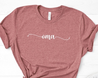 Oma Shirt, Oma Gift, Oma T-Shirt, Pregnancy Announcement Tee, New Oma Gift, Grandma Gift, Present for Oma, Baby Reveal, Birthday Present
