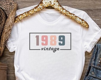 1989 Birthday Shirt, 35th Birthday Gifts, 1989 Vintage Shirt, 1989 Retro Tee, 35 Years Old T-Shirt, Born in 1989 Tee, 35th Birthday Gift for