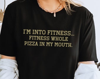Funny Pizza Gym T-Shirt, Foodie Workout Tee