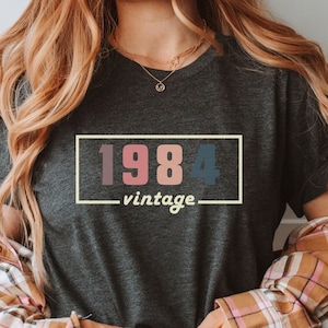 1984 Birthday Shirt, 40th Birthday Gifts, 1984 Vintage Shirt, 1984 Retro Tee, 40 Years Old T-Shirt, Born in 1984 Tee, 40th Birthday Gift for