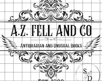 Good Omens A.Z. Fell and Co Bookshop PNG (Digital Download)