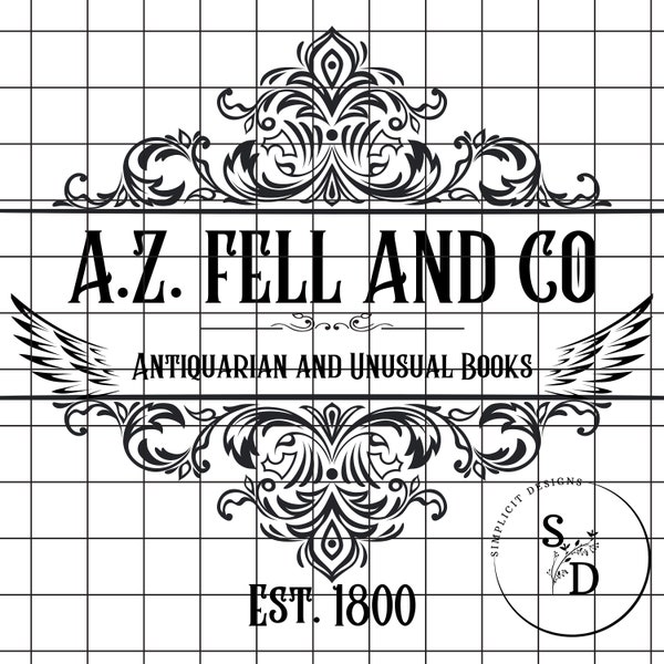 Good Omens PNG, A.Z. Fell and Co PNG, Bookshop, Book Store, Digital Download, PNG, Good Omens Sublimation, png for shirt