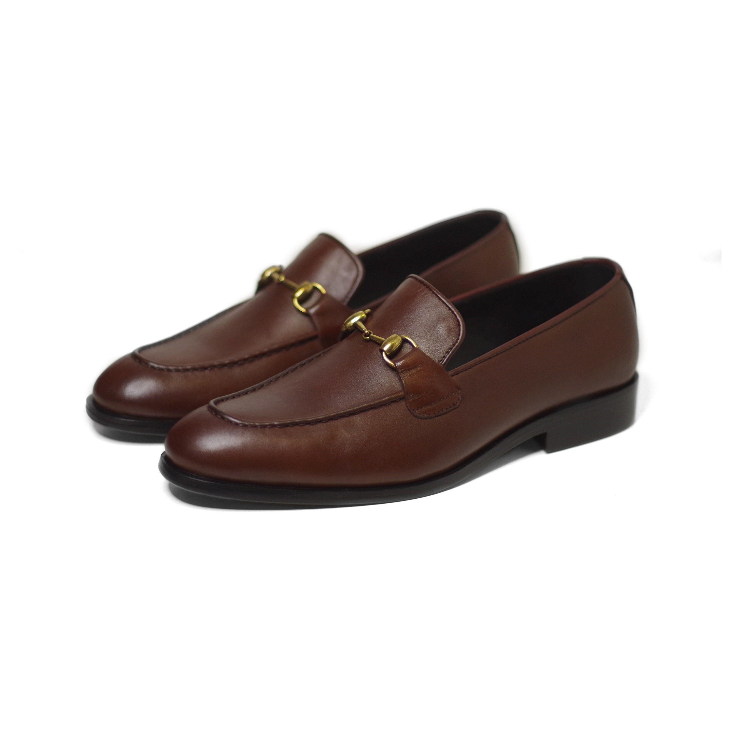 Brown Horsebit Buckle Style Loafers Handmade Cow and Calf Leather Formal and Semi Formal Party Shoes Office Shoes Mocassins Etsy Australia