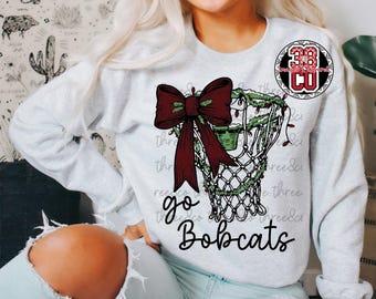 Christmas cats PNG, holiday basketball design, winter sports, sporty sweatshirt design for digital download