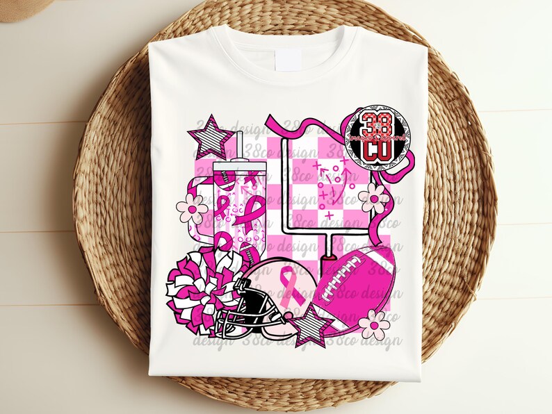 Pinker Fußball png, Teamgeist png, Fußballsaison png, rosa Schleife png, schwarz und rosa png, Fußball png, High School png, Bewusstsein png Bild 6