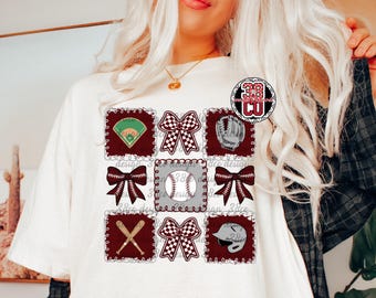 maroon and gray baseball coquette png, team spirit design for gameday, baseball bow, helmet, baseball field, ballpark design