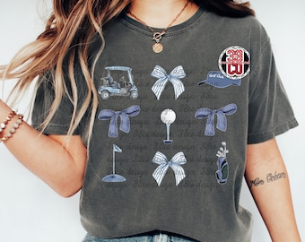 blue golf coquette png, golf and bows png, golf ball png, golfer mom png, lady golf png, blue bows, golf clubs, golf cart png, trendy golf