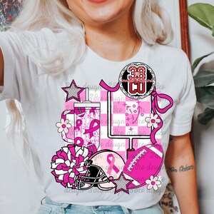 Pinker Fußball png, Teamgeist png, Fußballsaison png, rosa Schleife png, schwarz und rosa png, Fußball png, High School png, Bewusstsein png Bild 4