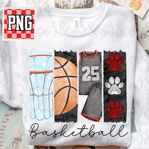 Basketball kokette PNG, Basketball Pinselstriche PNG, Bogen Design für Basketball-T-Stück, rotes und schwarzes Basketball-T-Stück PNG, trendige Hoop-Saison