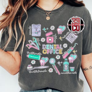 Consultorio dental png, clipart dental png, doodle dental png, sublimación dental, profesión png, diseño dental pastel, ropa de oficina png