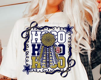 Navy Blue Gold Homecoming PNG, School Spirit Design (Digital Download)