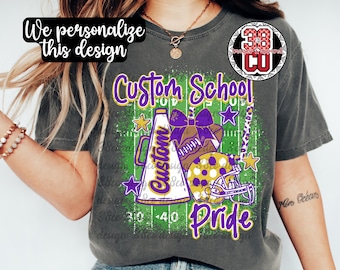 Custom football png, custom team png, custom sport fan png, custom school spirit png, custom football mom, custom football player png
