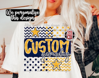 Custom school mascot png, custom school spirit png, custom striped coquette, custom team pride png, chevron gameday, custom gameday, retro