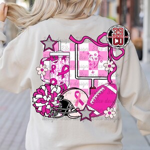Pinker Fußball png, Teamgeist png, Fußballsaison png, rosa Schleife png, schwarz und rosa png, Fußball png, High School png, Bewusstsein png Bild 7