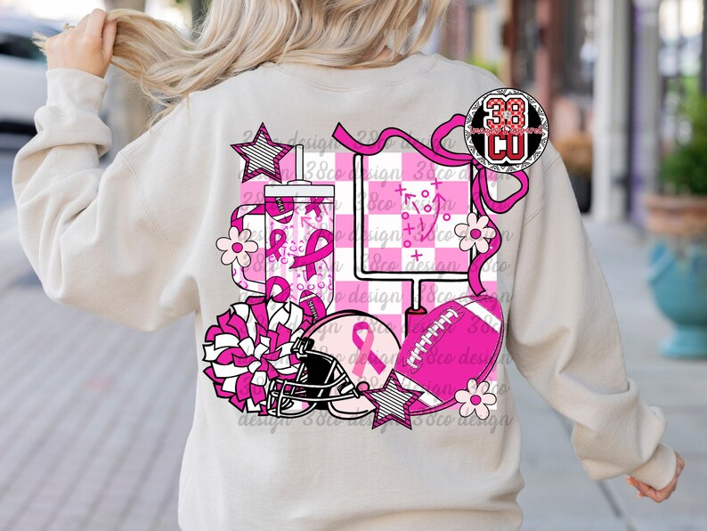 Pinker Fußball png, Teamgeist png, Fußballsaison png, rosa Schleife png, schwarz und rosa png, Fußball png, High School png, Bewusstsein png Bild 7