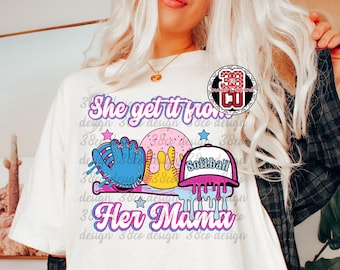 Pink softball drip png, trendy ice cream png, softball game day png, softball sublimation, softball mama, mama design, sports fan png