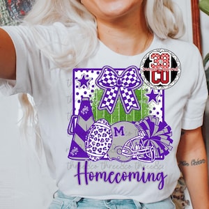 Purple homecoming png, team spirit png, football season png, gameday png, go team go png, football png, high school png, hoco png