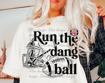 retro football png, run ball png, football gameday, football team, football season png, trendy football mom, team spirit, dang ball