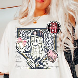 Pink and blue Baseball PNG, team pride, coquette bow png, baseball season png, baseball season, vintage baseball, school spirit