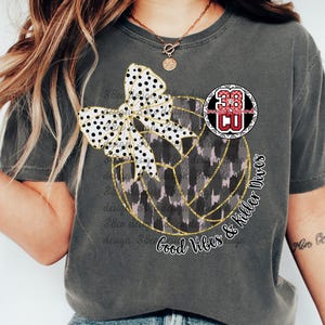 Black and gold Volleyball png, good vibes png, brush strokes png, coquette volleyball png, volleyball team png, dives, polka dot bow png