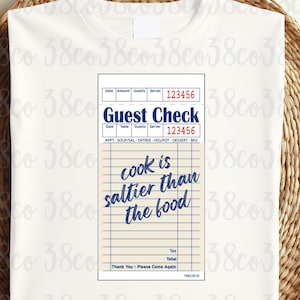 Guest check png, funny png file for sublimation, funny salty png, funny cook png, sarcasm png, funny png for dtf transfer, salty png