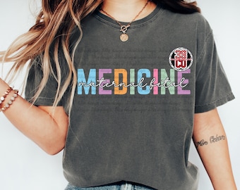 maternal fetal medicine Nurse PNG, medical stacked png, profession png, typography png, text png, trendy medical png, fetal med png