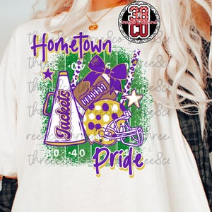 Purple football png, team spirit png, football season png, gameday png, go purple and gold png, football png, high school png, jacket png