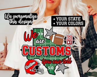 Custom football team png, custom state outline png, custom city png, custom school spirit png, custom school png, custom gameday png, we are