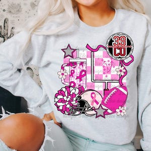Pinker Fußball png, Teamgeist png, Fußballsaison png, rosa Schleife png, schwarz und rosa png, Fußball png, High School png, Bewusstsein png Bild 8